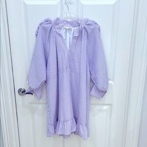 Karlie Lilac Seersucker Shift Dress